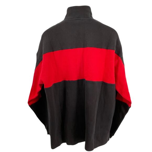 Marlboro Unlimited Gear Red Black Colorblock 1/2 Zip Cotton Knit Jacket XXL NWT - Picture 3 of 8